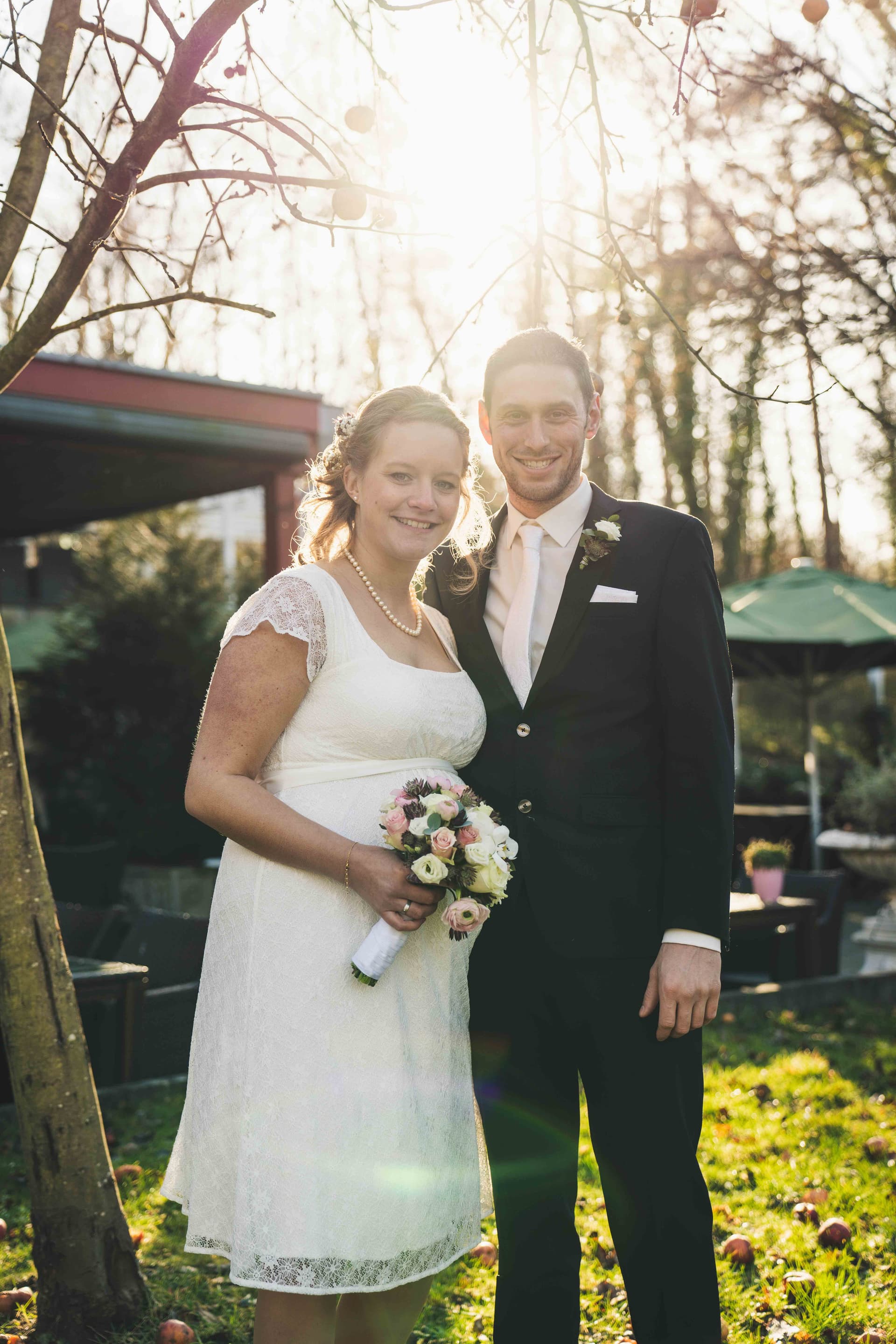 Gegenlicht Brautpaar