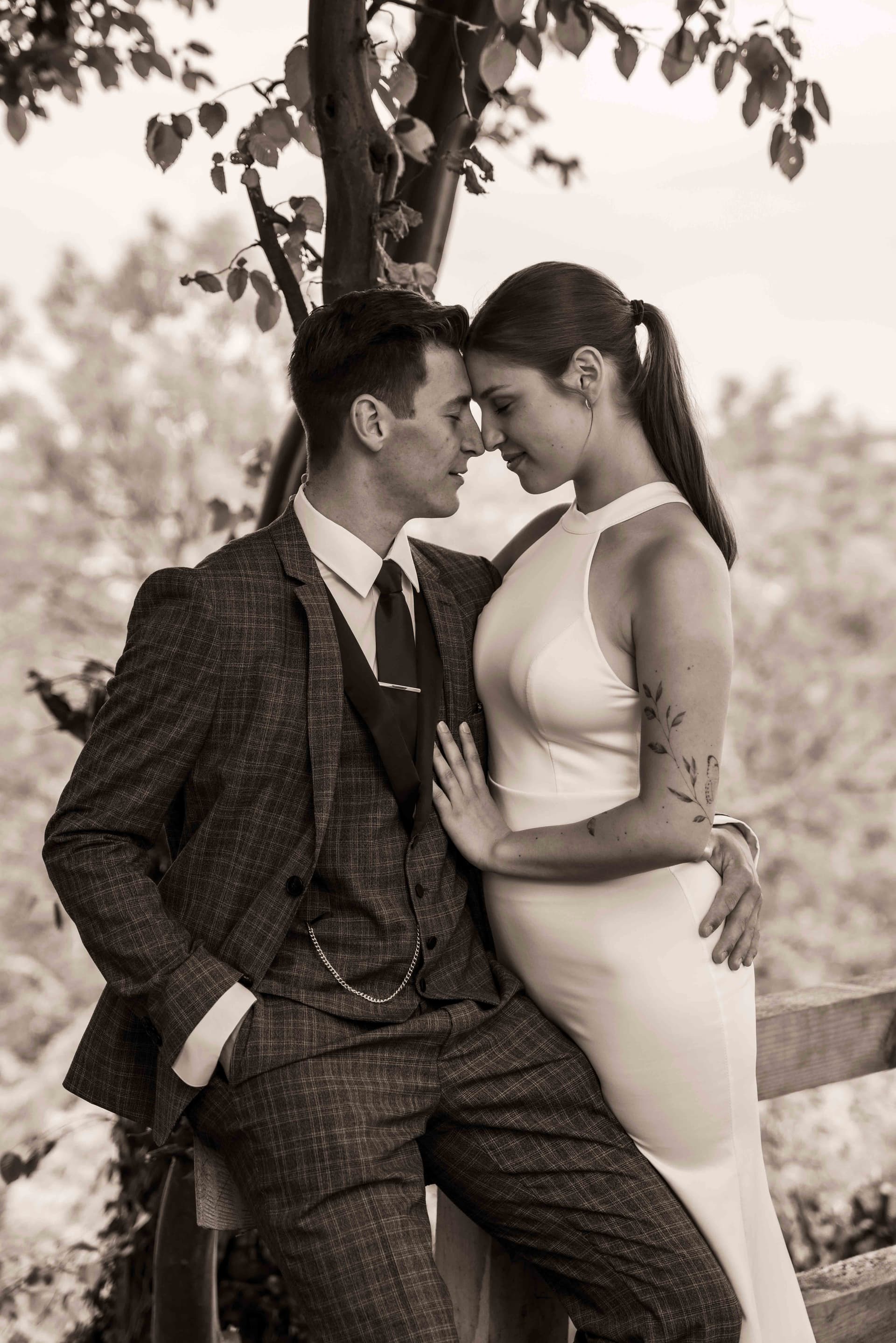 Romantisches Brautpaar